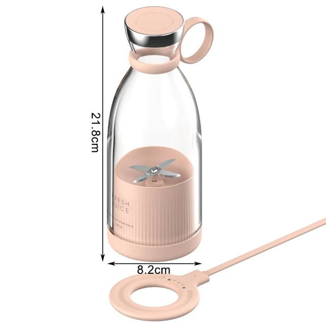 Portable-Blender-Travel-Juicer-pink-dimensions