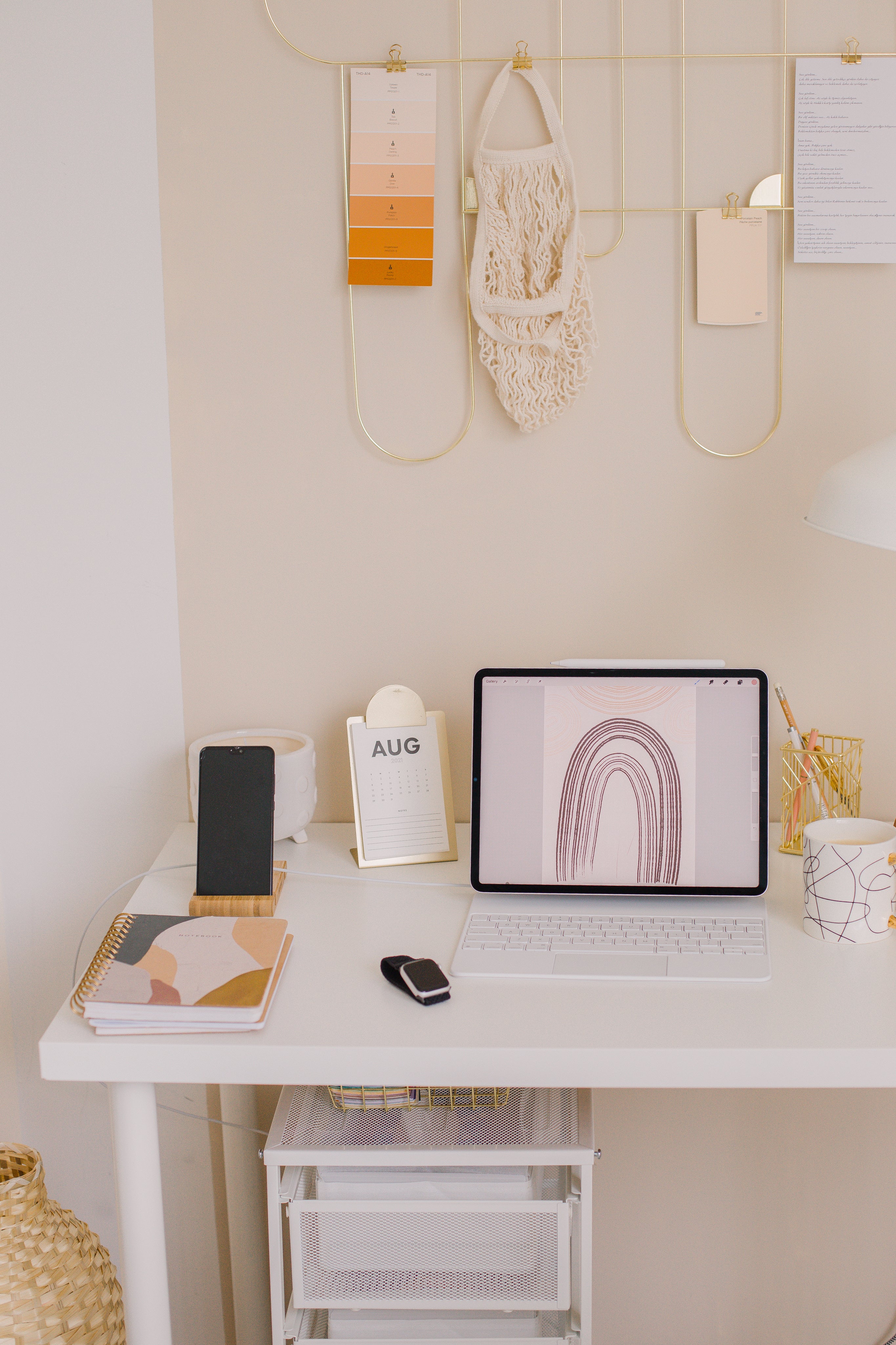 laptop-on-a-the-white-desk-of-a-home-office