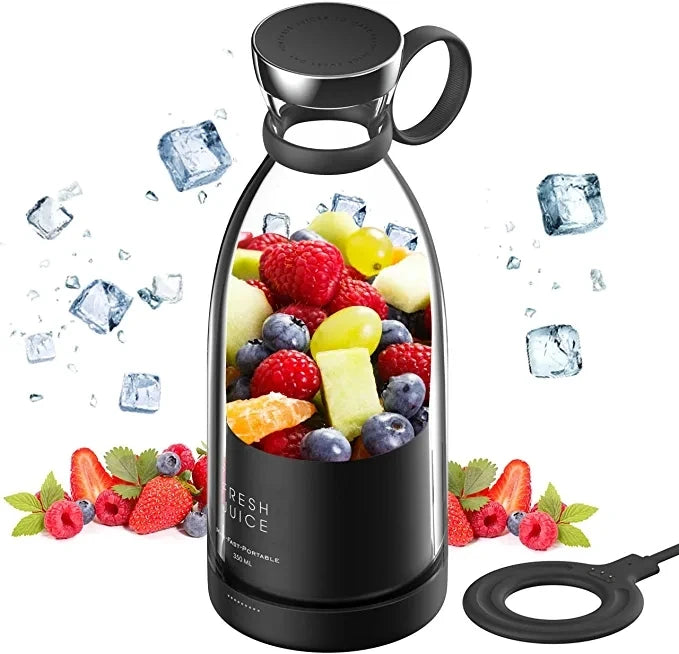 portable natural juice blender black