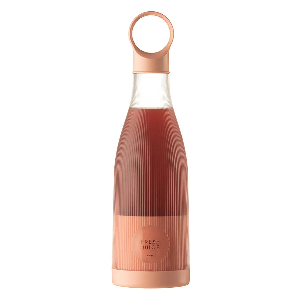 portable natural juice blender orangish pink